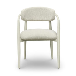 Annika Cream Textured Outdoor Dining Arm Chair