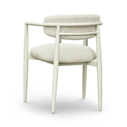 Annika Cream Textured Outdoor Dining Arm Chair