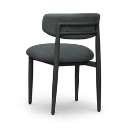 Annika Black Textured Outdoor Dining Side Chair
