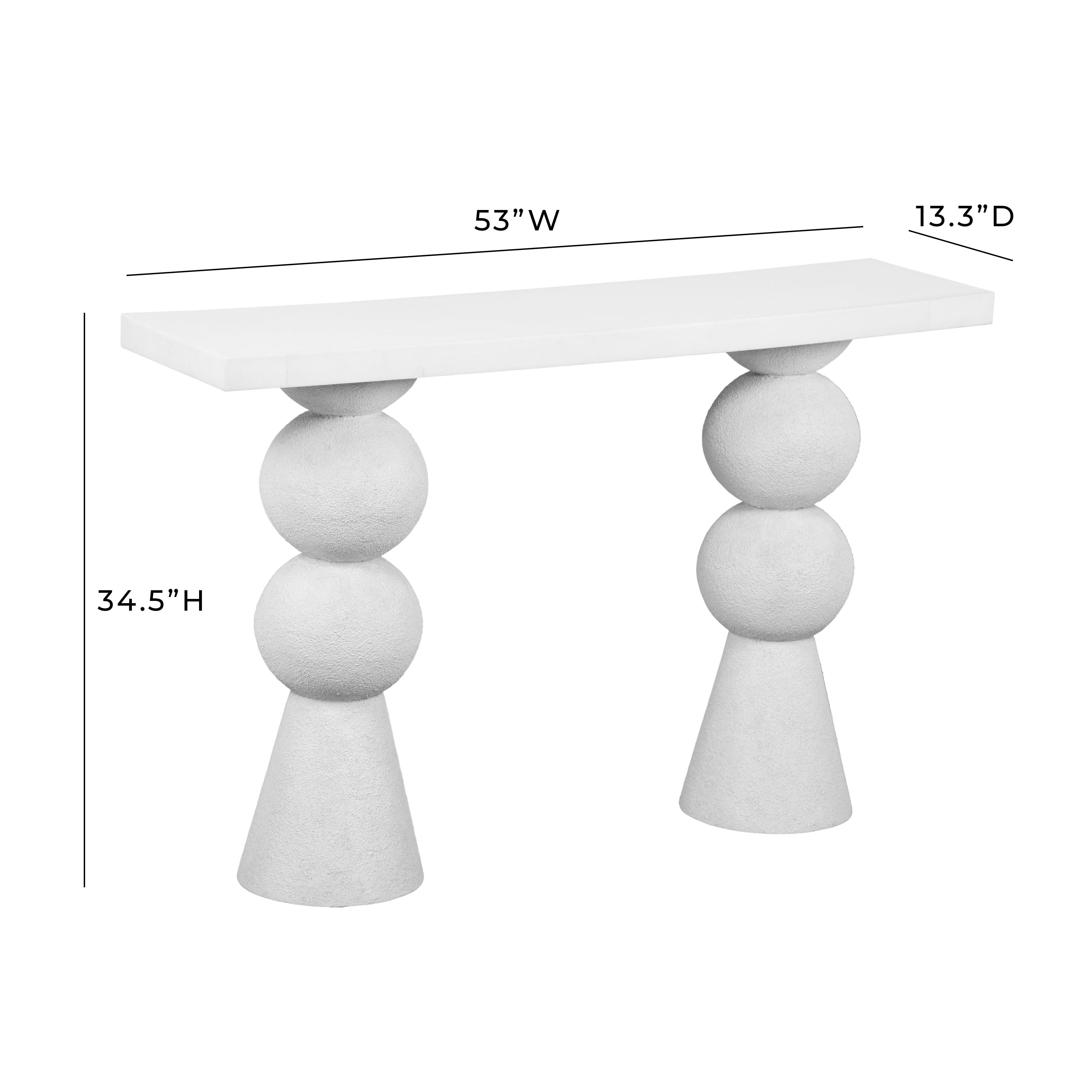 Lupita White Console Table - UK