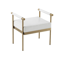 Diva White Performance Vegan Leather Bench - UK
