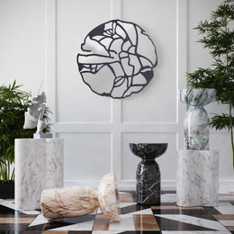 Rue Black Marble Side Table - UK