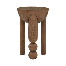 Morse Cognac Wooden Accent Table - UK