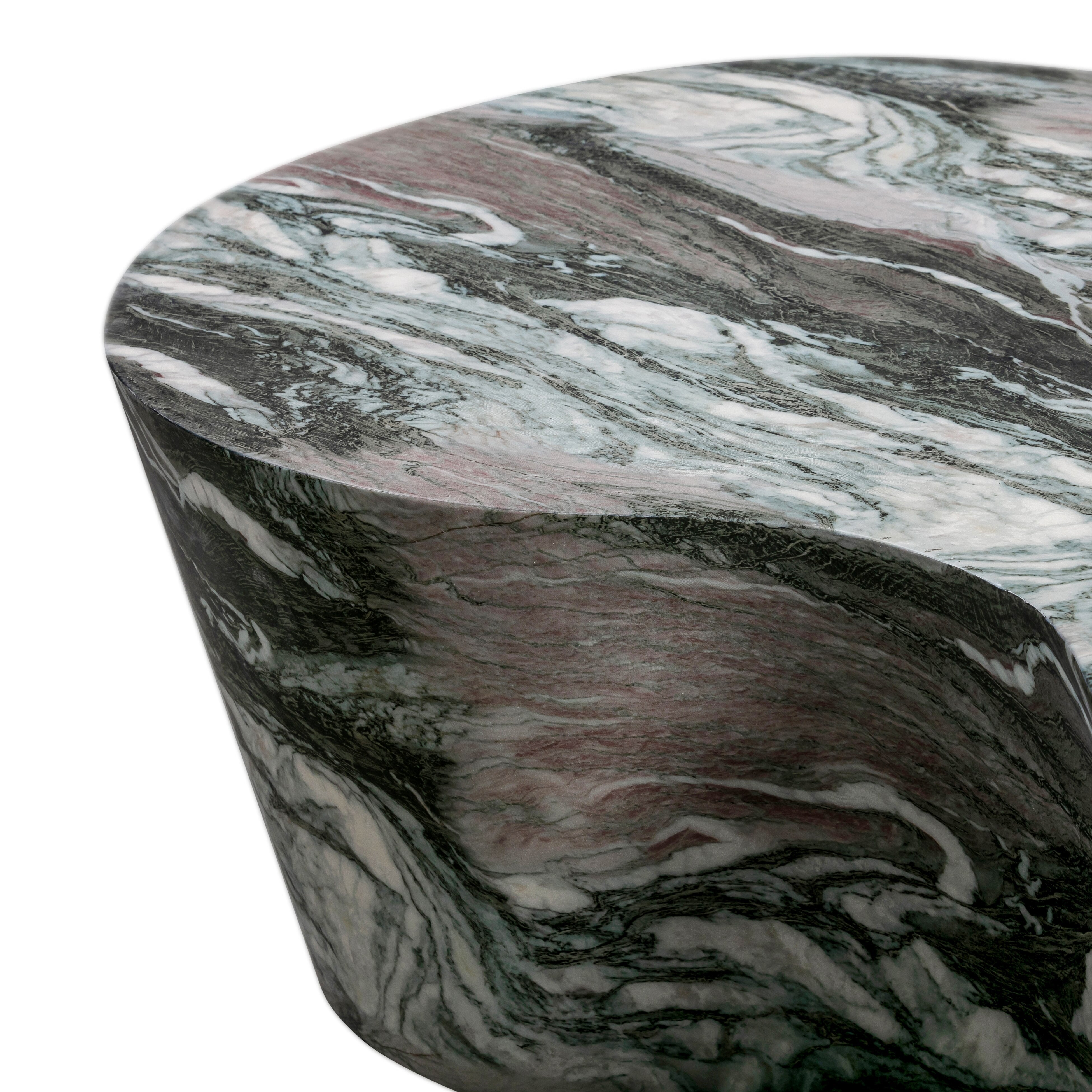 Slab Grey/Blush Faux Marble Coffee Table - UK