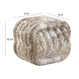 Love Knot Breccia Capraia Faux Marble Indoor / Outdoor Accent Stool