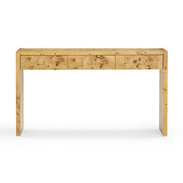 Brandyss Natural Burl Console Table