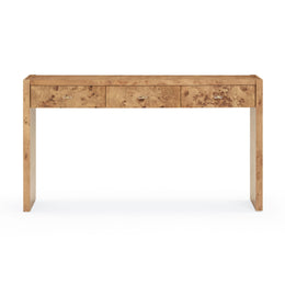 Brandyss Honey Burl Console Table