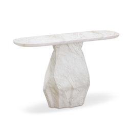 Esme Faux Marble Long Console Table