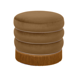 Lakka Chocolate Velvet Ottoman