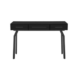 Santana Black Glass Desk Console Table