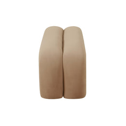Leigh Taupe Velvet Channeled Bench - UK