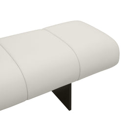 Karol Cream Performance Vegan Leather Bench - UK