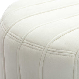 Pouch Cream Chenille Ottoman