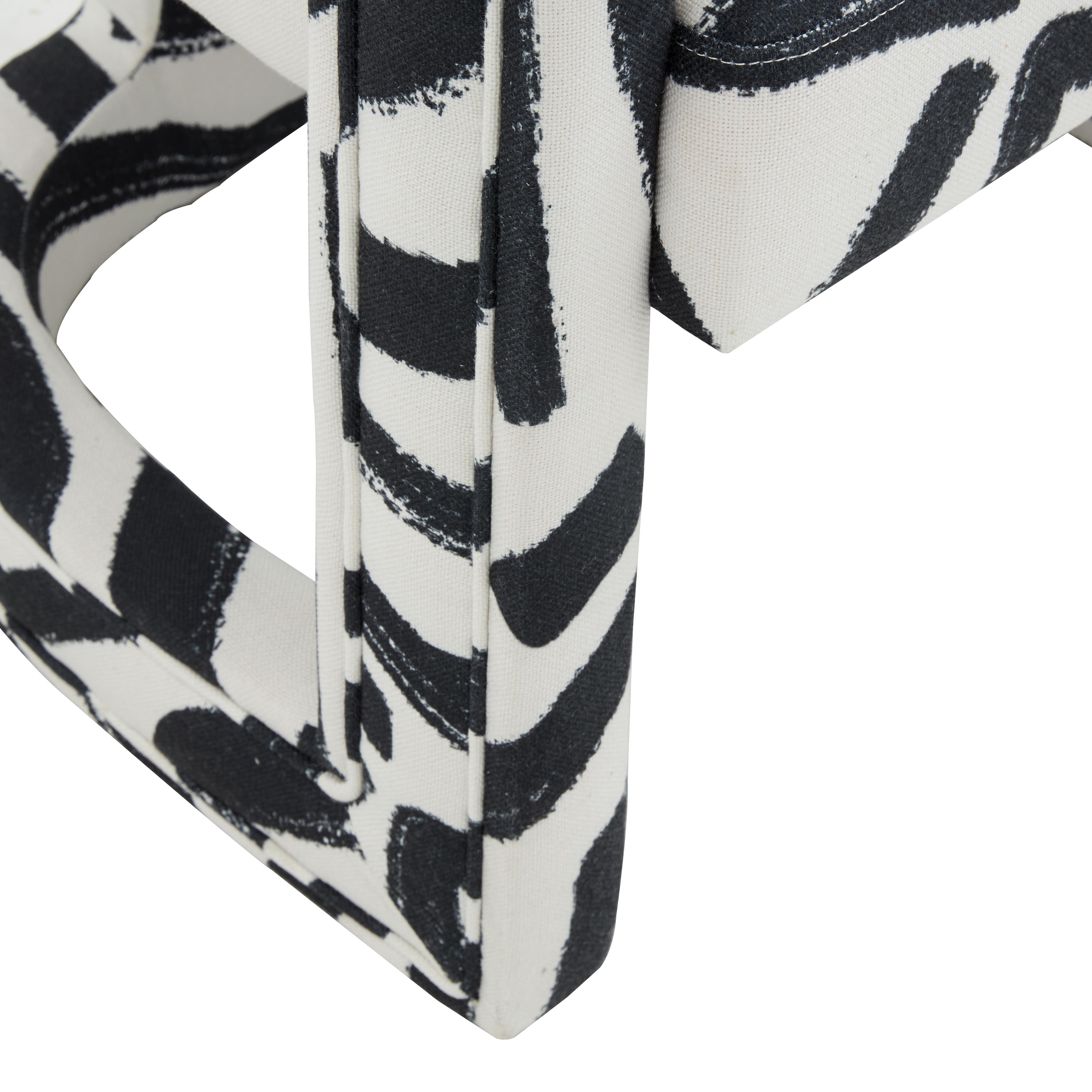 Ada Chair in Black Brushstroke Pattern - UK