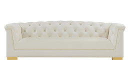 Farah Cream Velvet Sofa