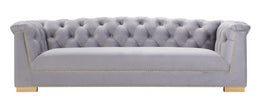 Farah Grey Velvet Sofa
