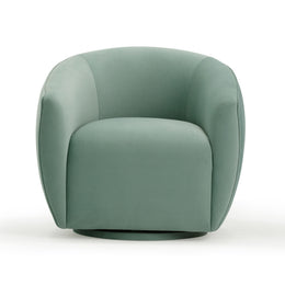 Jordan Sea Blue Velvet Swivel Chair