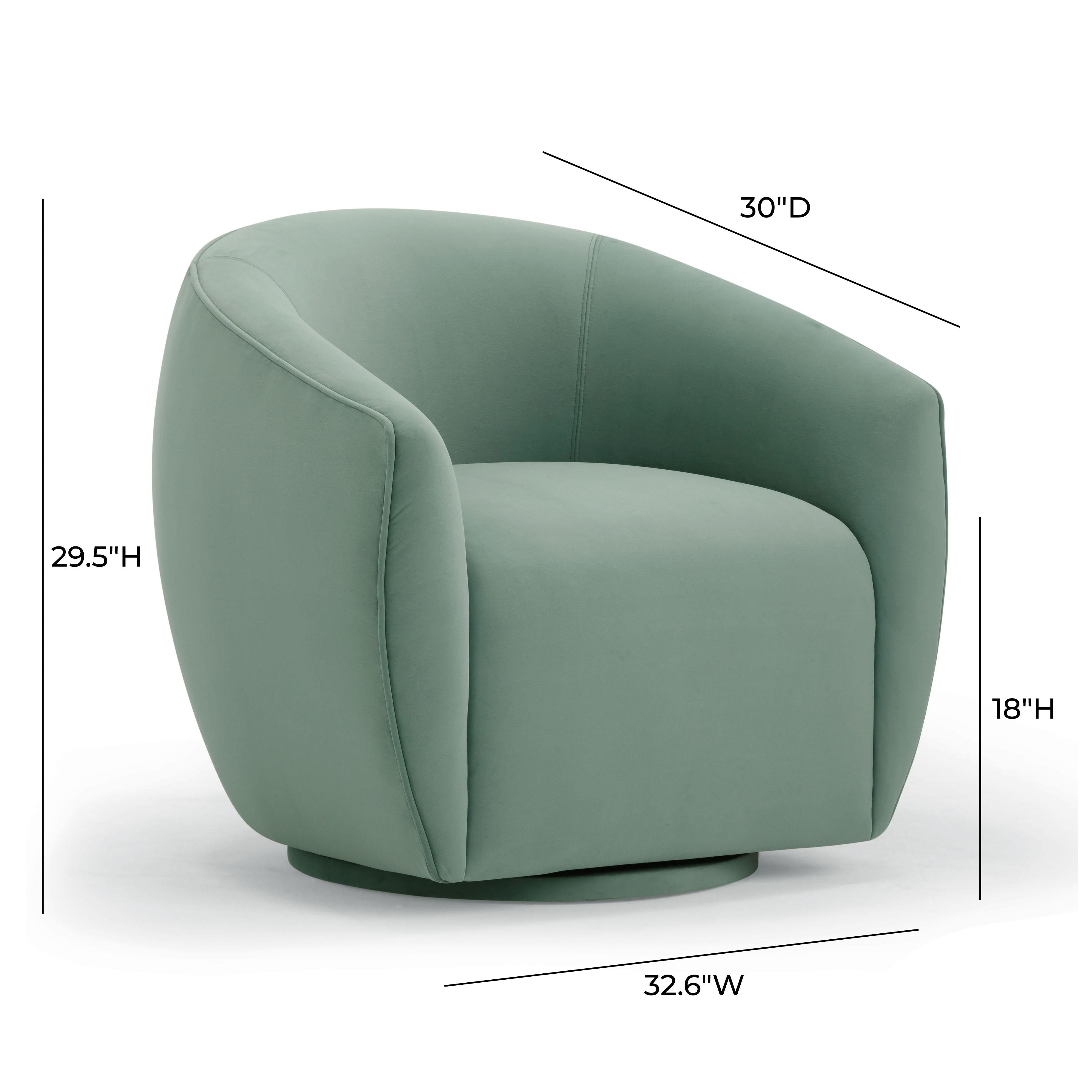 Jordan Sea Blue Velvet Swivel Chair