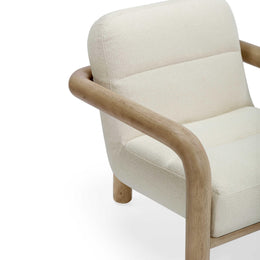 Bekah Cream Texture Weave Accent Chair