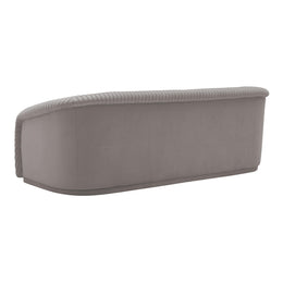 Yara Pleated Grey Velvet Sofa
