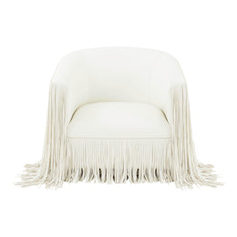 Shag Me Ivory Vegan Leather Swivel Chair - UK