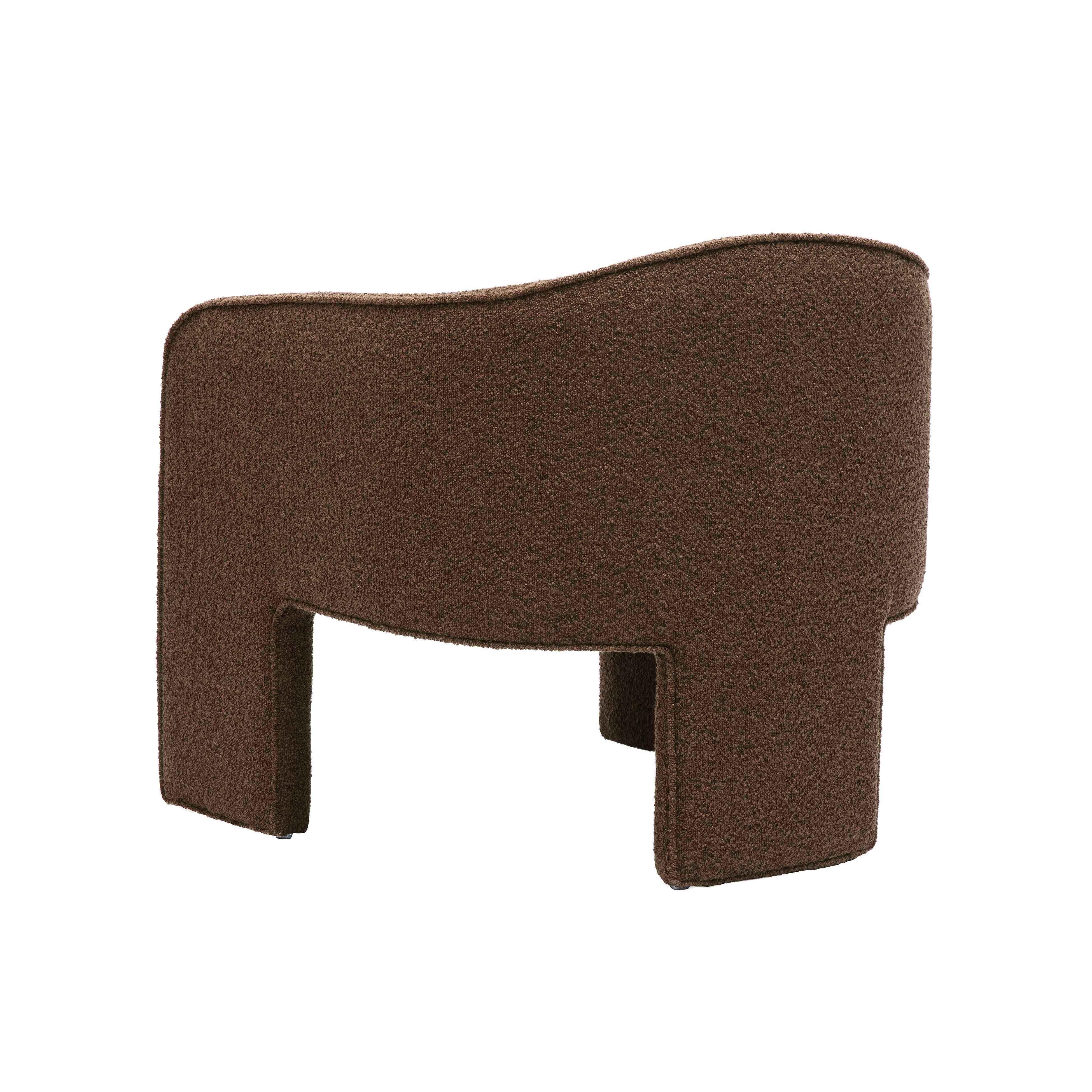 Marla Chocolate Brown Boucle Accent Chair - UK