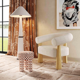 Spara Cream Boucle Accent Chair - UK