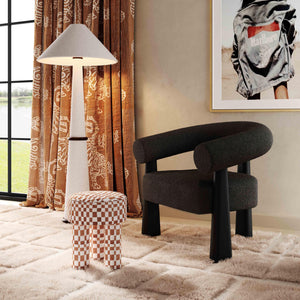 Spara Black Boucle Accent Chair - UK