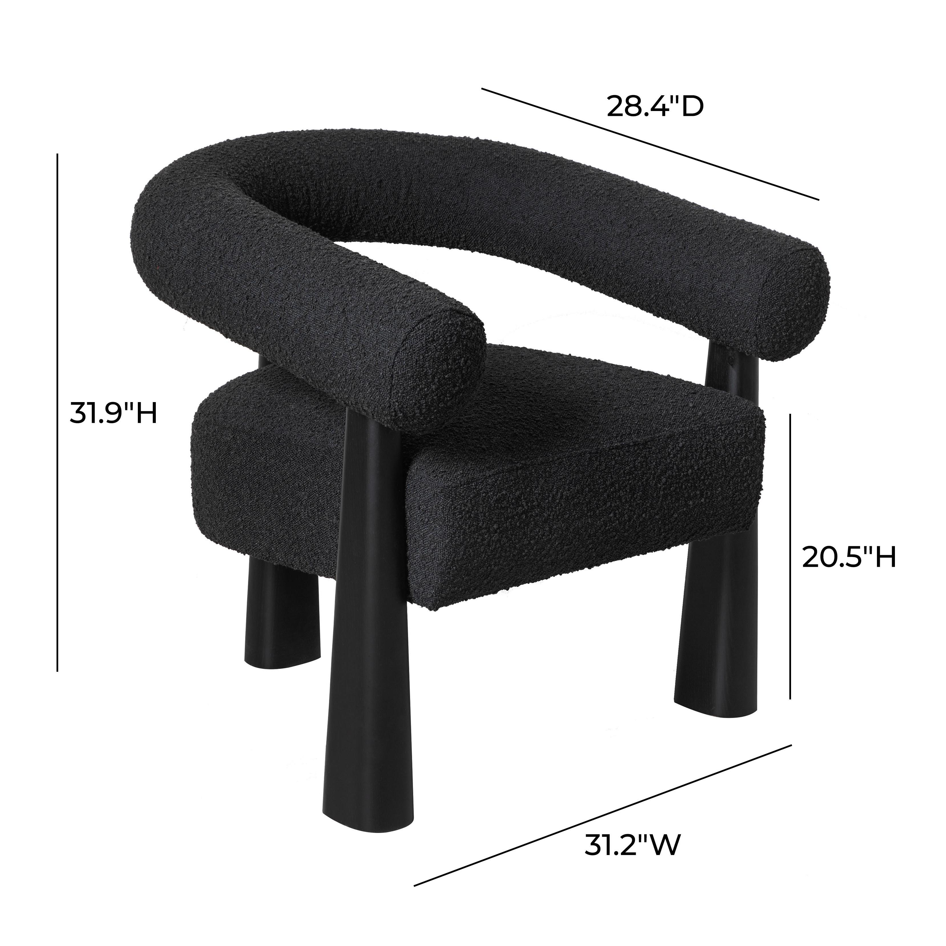 Spara Black Boucle Accent Chair - UK