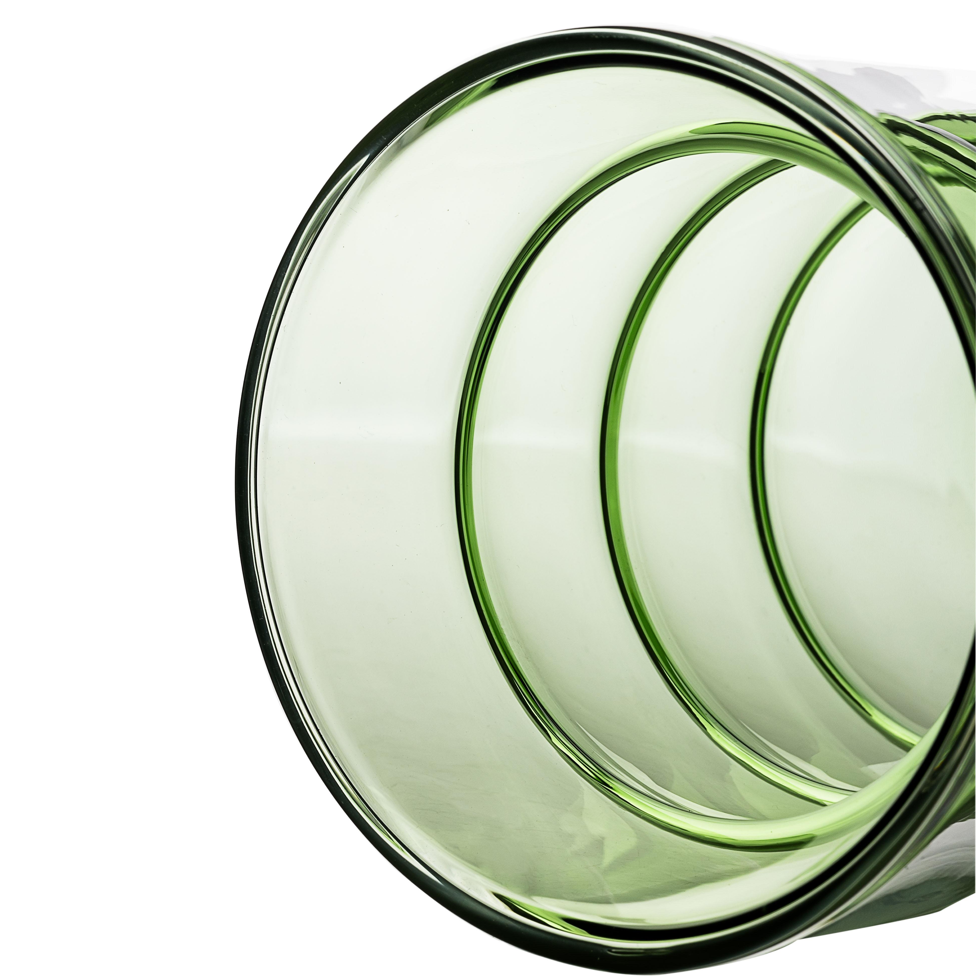 Waves Green Water Glass - Set of 4