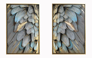 Hand Painted Textured Canvas In Frame (Set) Curated Canvas