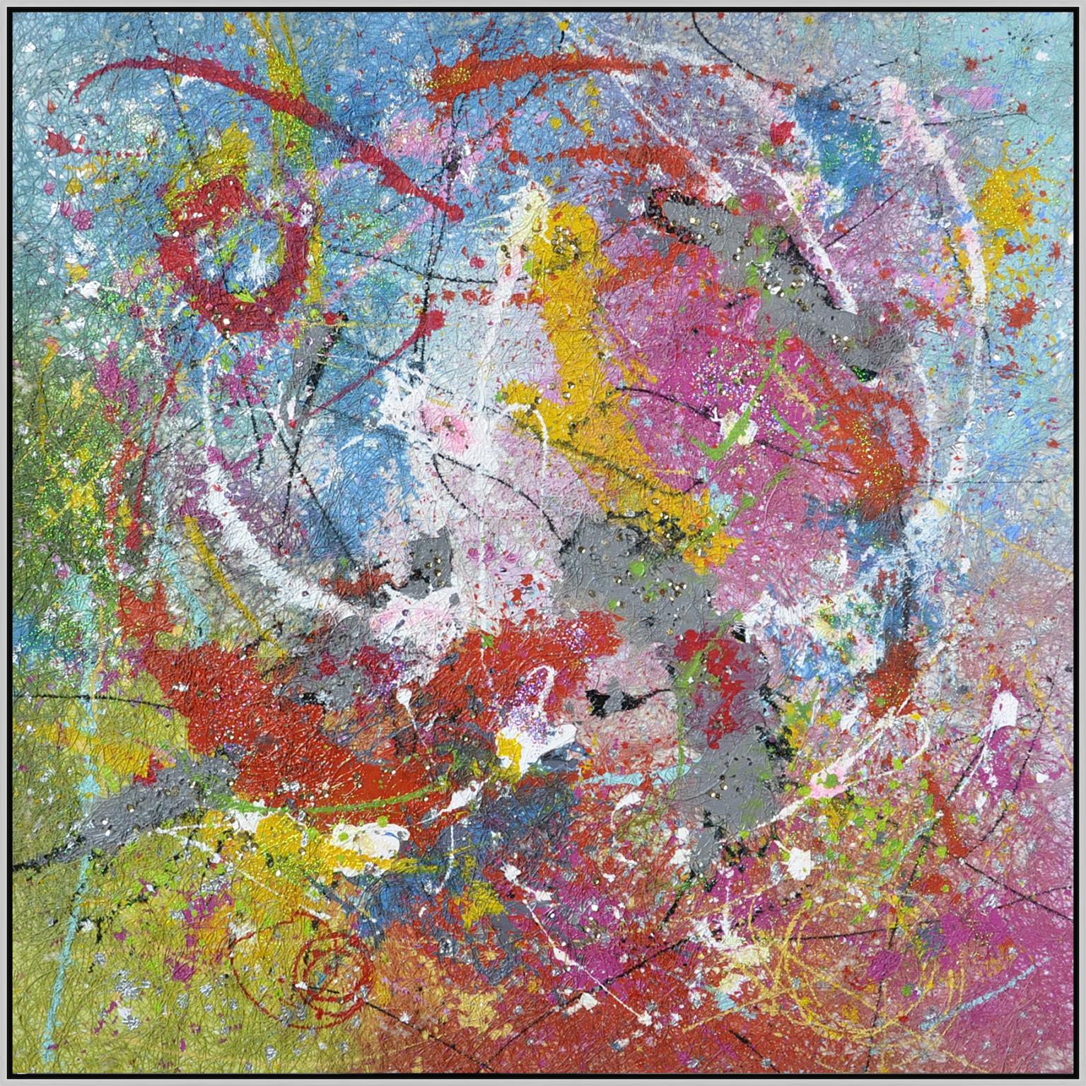 Hand Painted Textured Canvas In Frame Curated Canvas