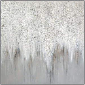 Hand Painted Textured Canvas W/ Glitter In Frame Curated Canvas