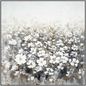 Hand Painted Textured Canvas W/ Glitter In Frame Curated Canvas