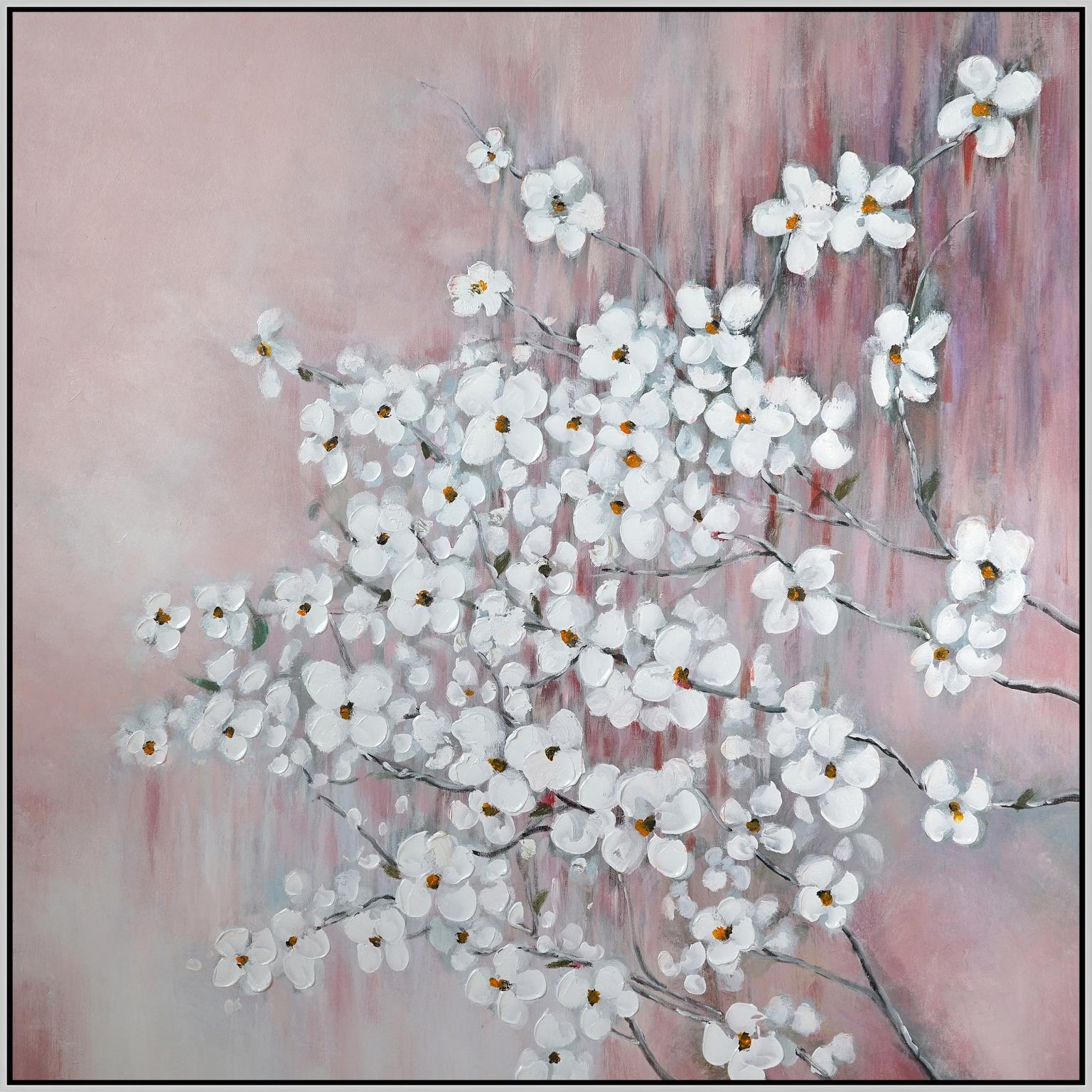 Hand Painted Textured Canvas W/ Foil In Frame Curated Canvas