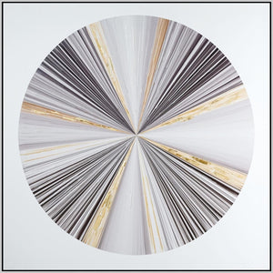 Hand Painted Textured Canvas W/ Foil In Frame Curated Canvas