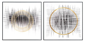 Hd Print Textured Canvas W/ Foil In Frame - Set Curated Canvas