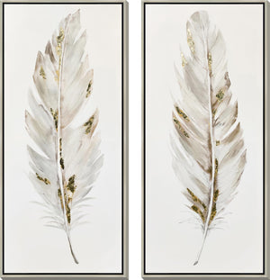 Hand Painted Textured Canvas In Frame (Set 2) Curated Canvas