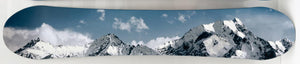 Snowboard - Mountains W/ Clouds Mixed Media