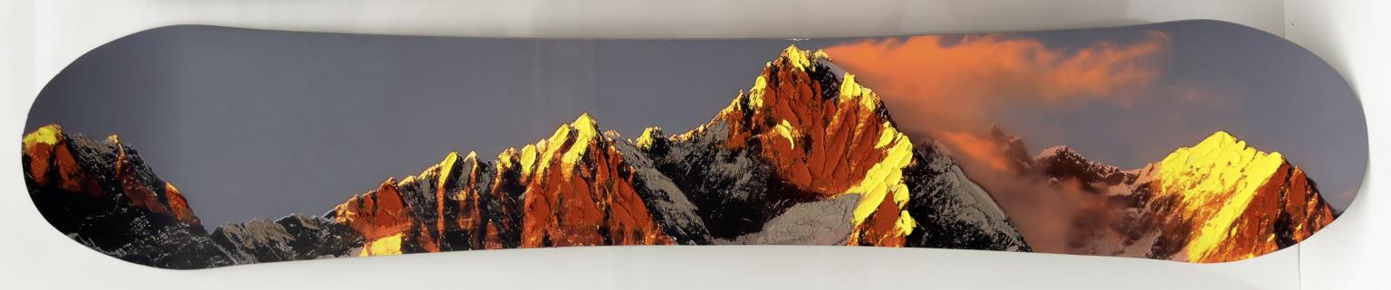 Snowboard - Mountains (Dusk/Dawn) Mixed Media