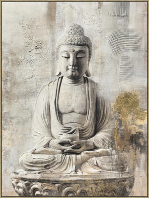Buddha In White Curated Canvas