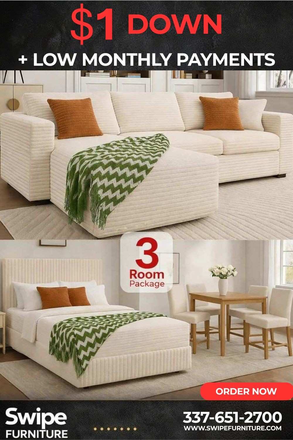 Boneless 3-Room Luxury Package
