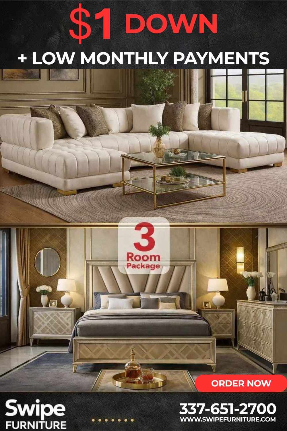 Nova Gold 3-Room Set
