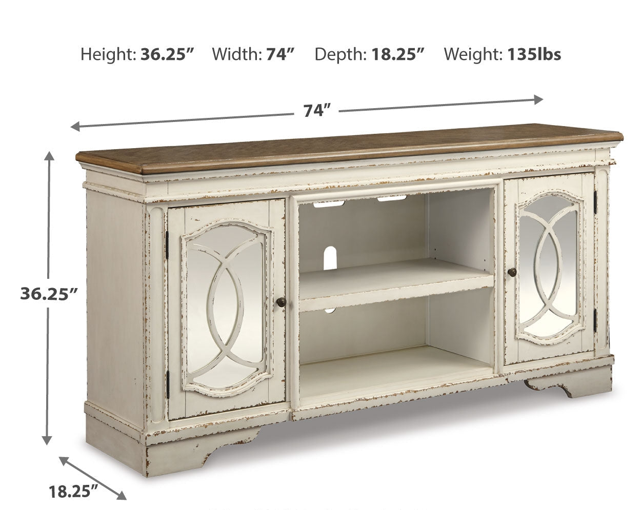 W743-68 - TV Stand 74"L
