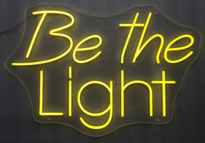 Neon Be The Light Mixed Media