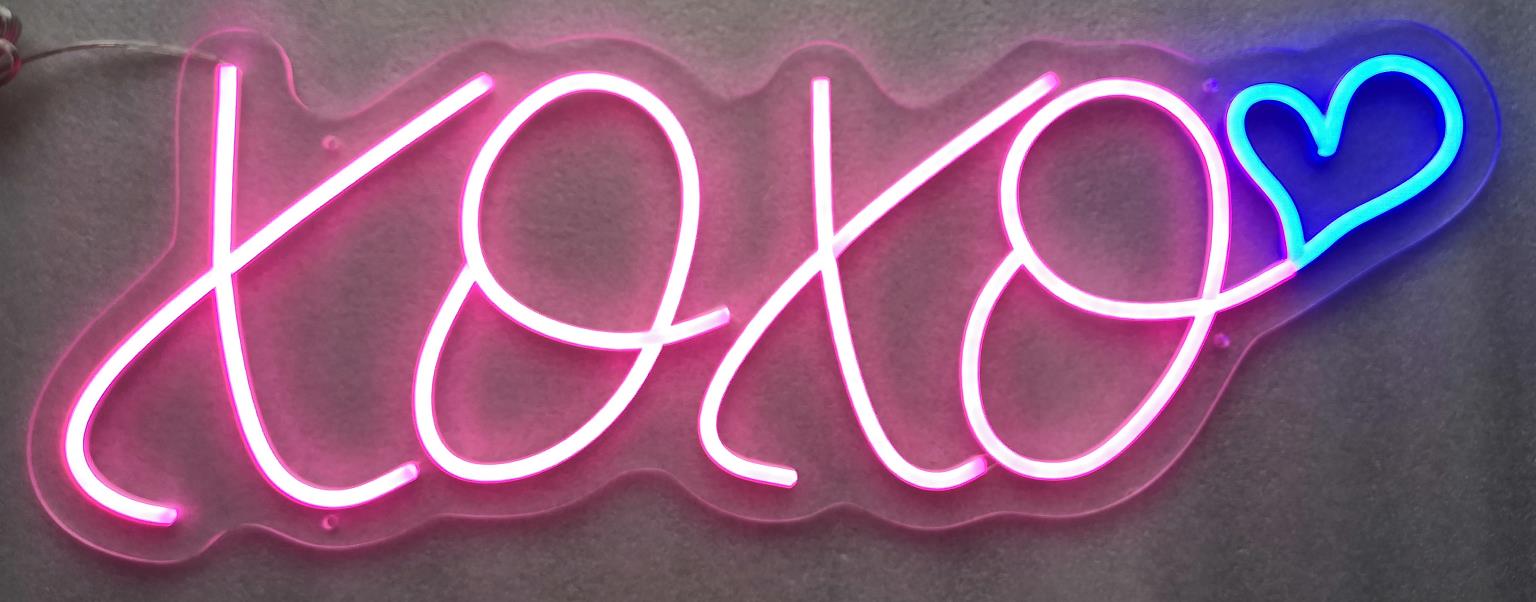 Neon Xoxo Mixed Media