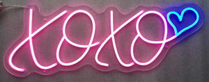 Neon Xoxo Mixed Media