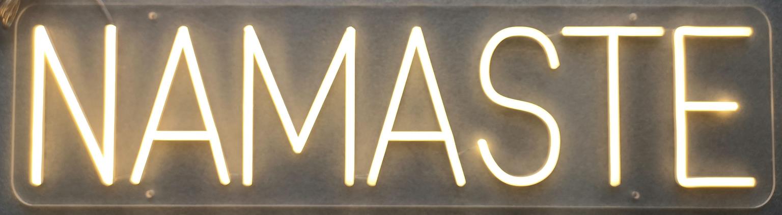 Neon Namaste Mixed Media