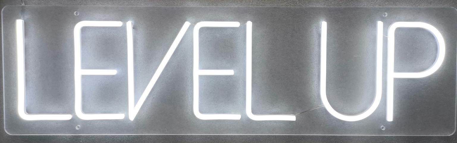 Neon Level Up Mixed Media