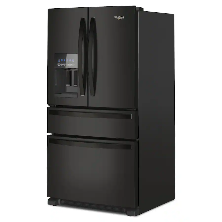 Whirlpool - 36 in. Wide 25 cu. ft. French Door Refrigerator with Two-Tier Freezer Storage - Black